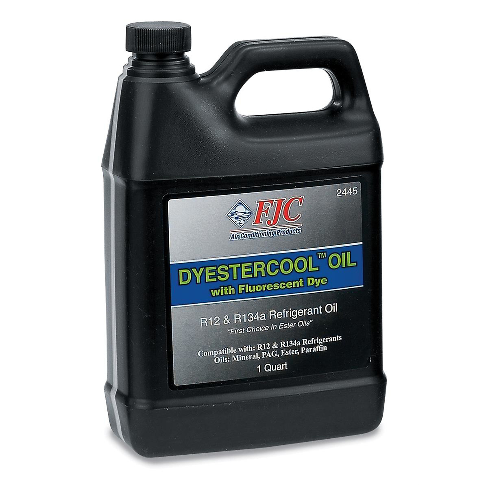 FJC Oil AC Ester with Dye — 1 Quart, Compatible with R-134a and R-12, Model# FJC2445